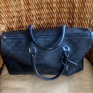 Luxury Roberta di Camerino Black Leather Tag with Silver Charm